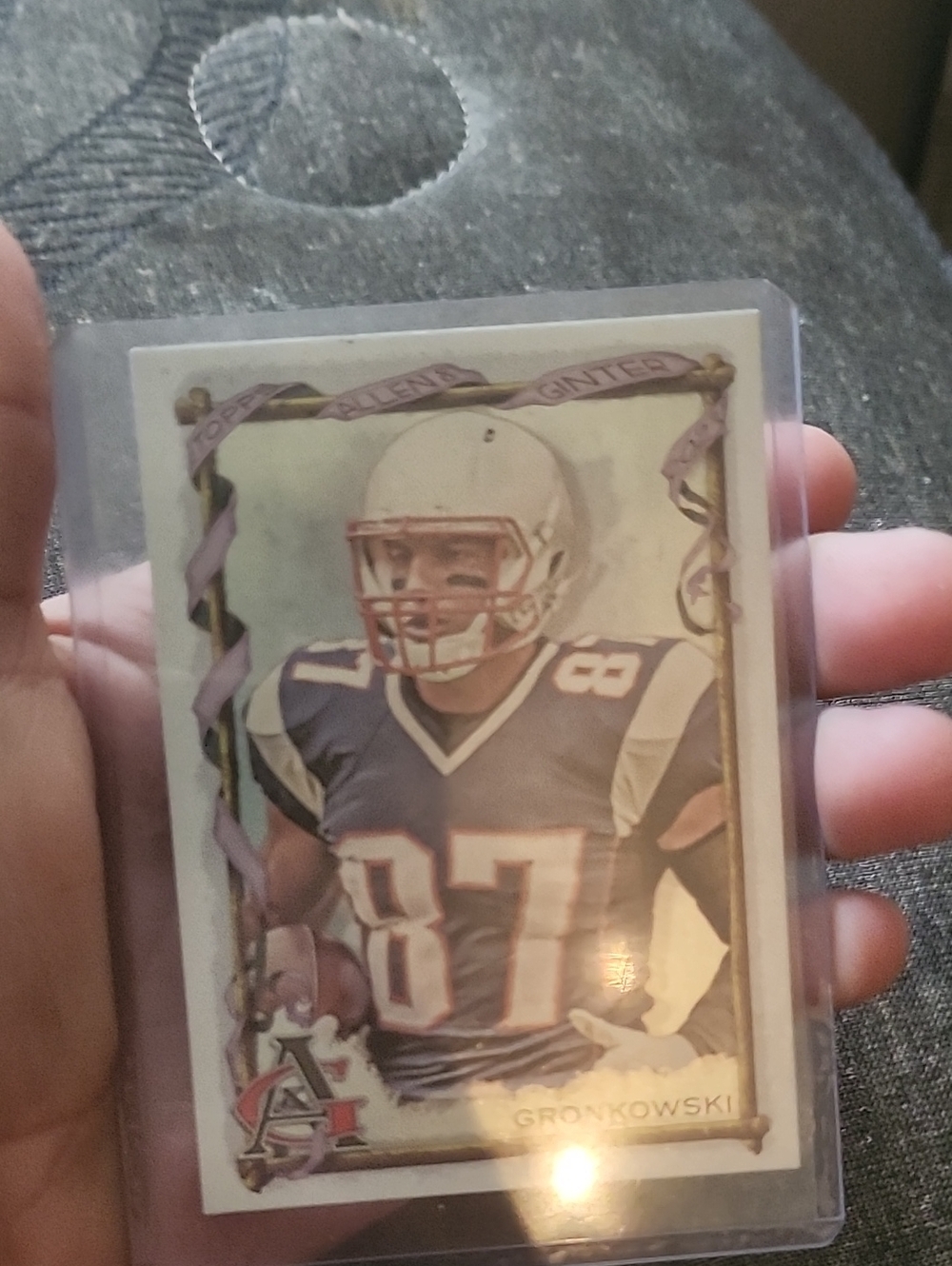 Topps Football Card Sleeve with Clear Front and Purple Accents
